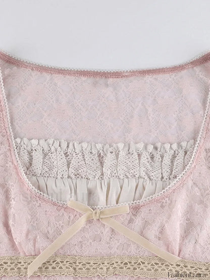 Lace Patchwork Crop Blouse