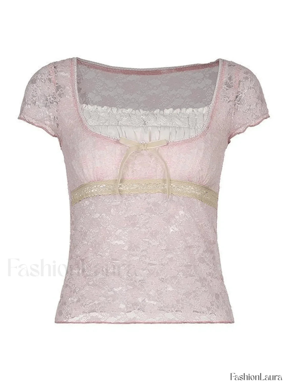 Lace Patchwork Crop Blouse