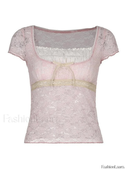 Lace Patchwork Crop Blouse