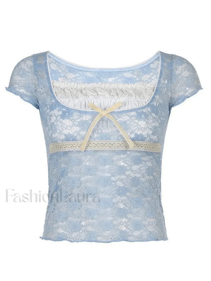 Lace Patchwork Crop Blouse