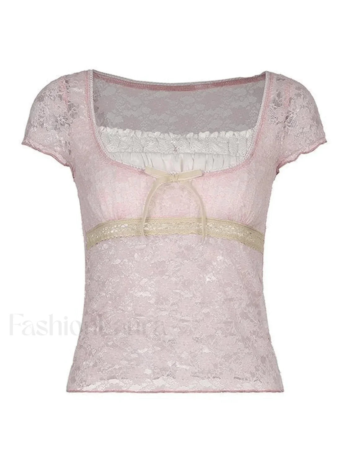 Lace Patchwork Crop Blouse