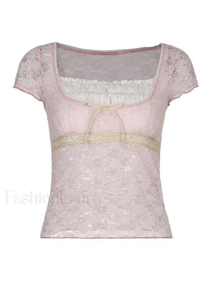 Lace Patchwork Crop Blouse