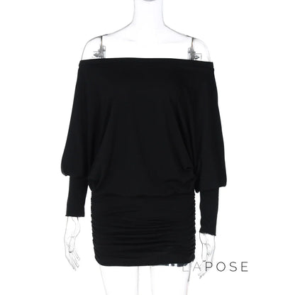 Aaliya Off Shoulder Ruched Mini Dress