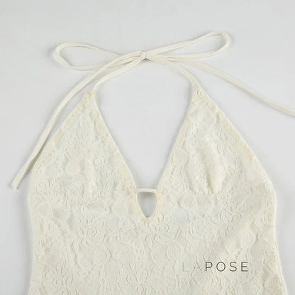 Adaley Lace Tiered Mini Dress
