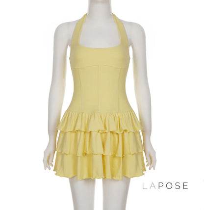 Aziya Halter Pleated Mini Dress