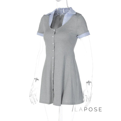 Carmyn Polo Patchwork Mini Dress