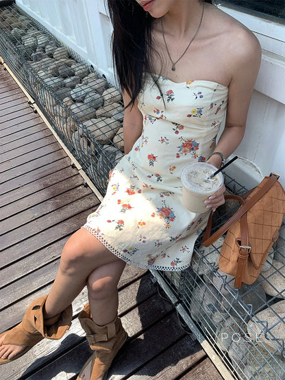 Chaya Strapless Floral Mini Dress