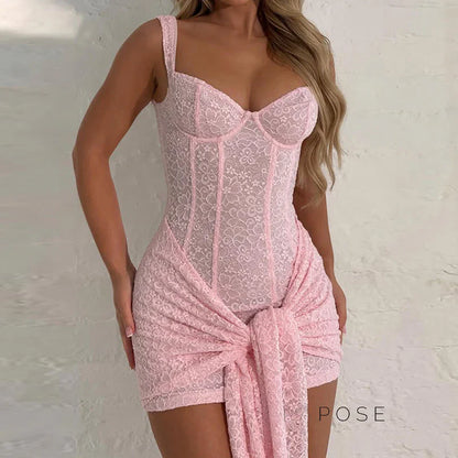 Daphne Lace Bodycon Mini Dress