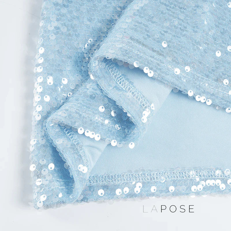 Issabella Blue Sequin Mini Dress