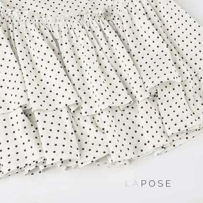 Jumana Polka Dot Smocked Mini Dress