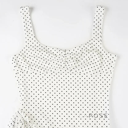 Jumana Polka Dot Smocked Mini Dress