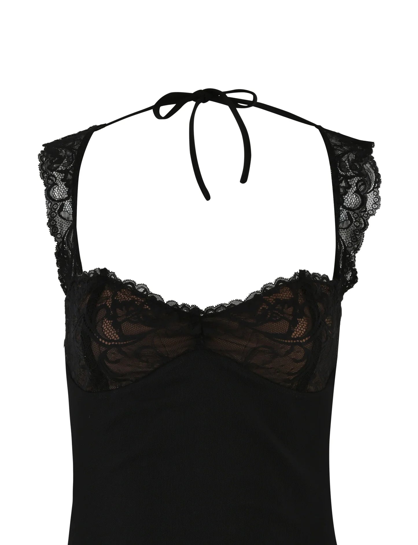 Kamiyah Lace Open Back Mini Dress