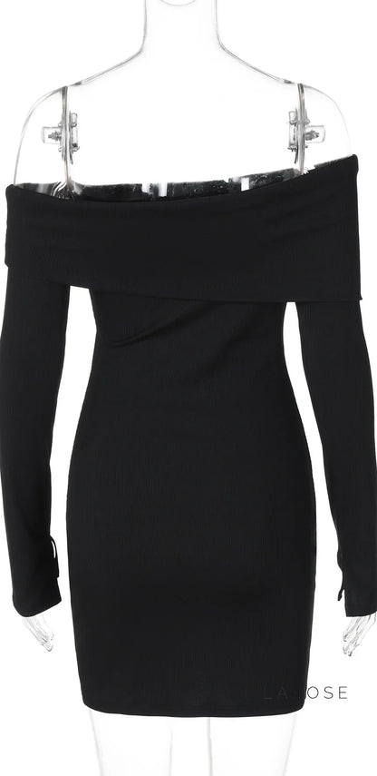 Marina One Shoulder Knit Mini Dress