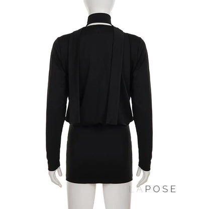 Monica Collared Bodycon Mini Dress
