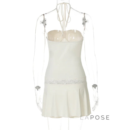 Mulan Lace Halter Mini Dress