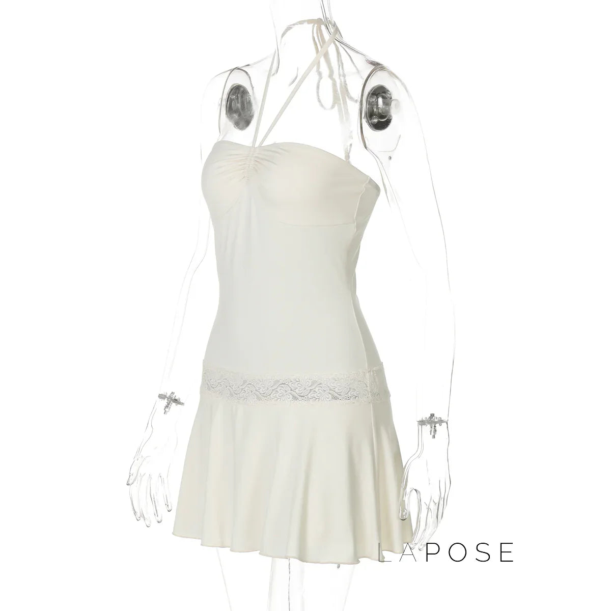 Mulan Lace Halter Mini Dress