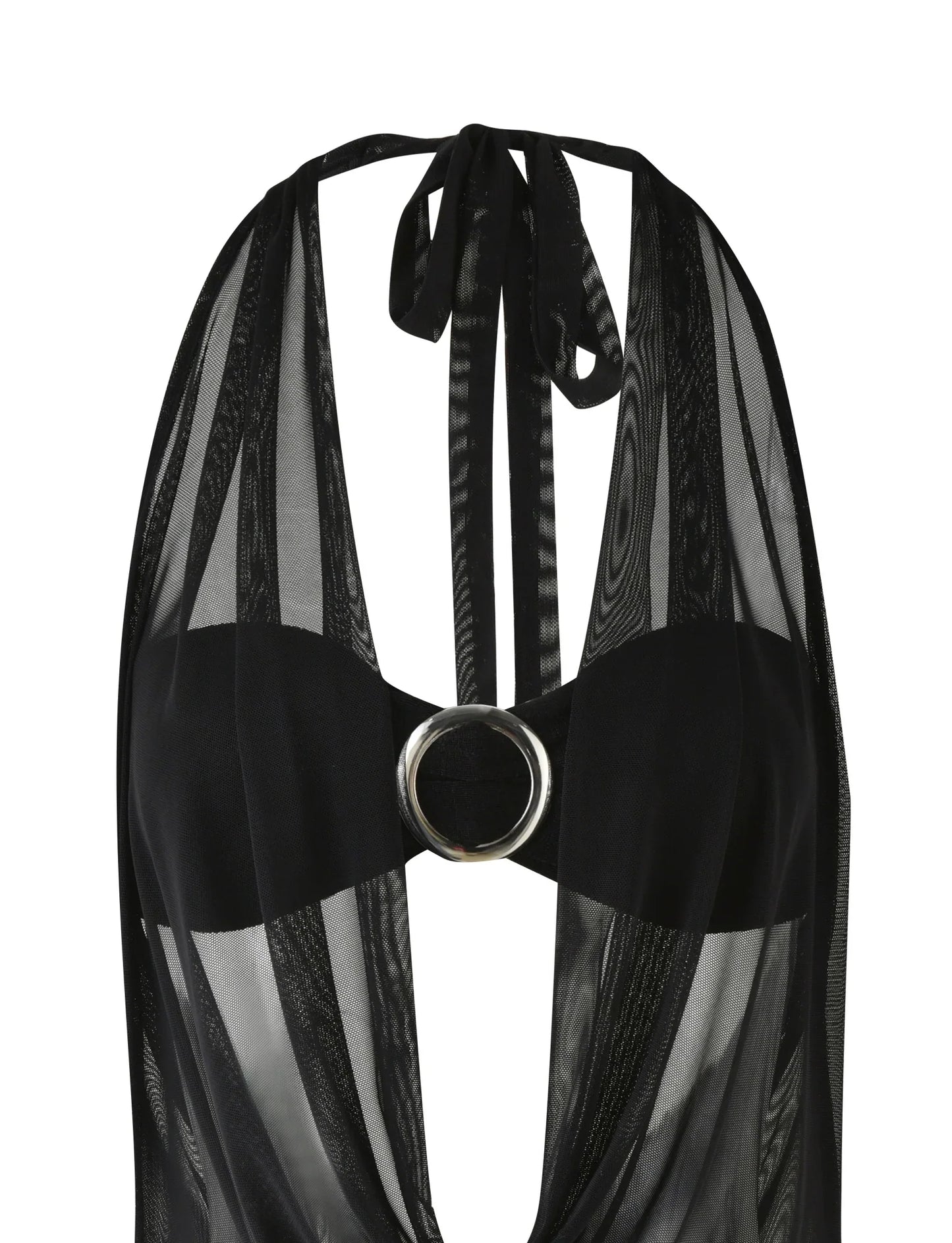 Nahomi Mesh Halter Mini Dress