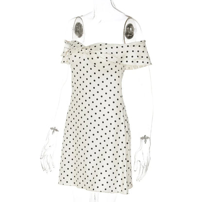 Polka Dot Off-Shoulder Mini Dress