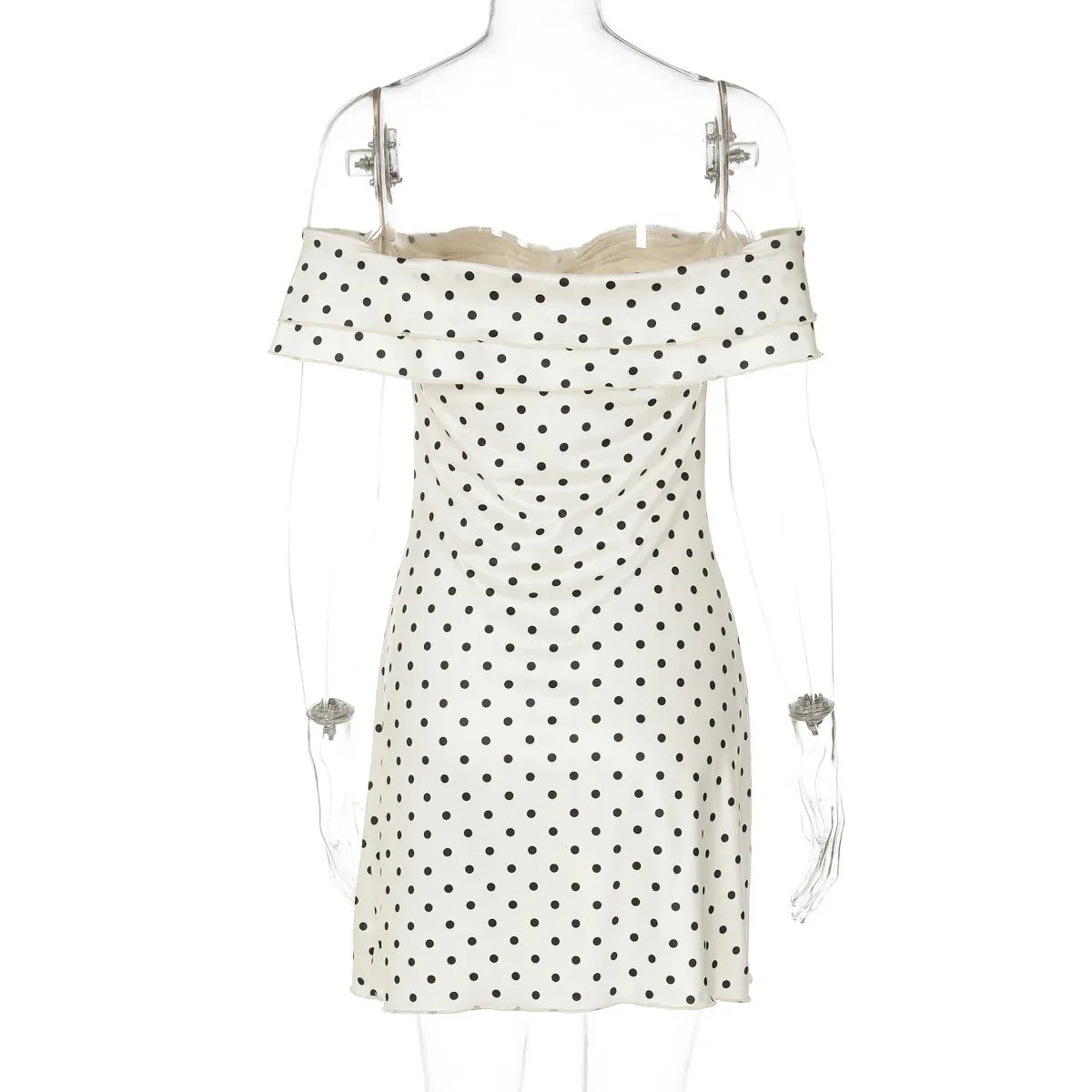Polka Dot Off-Shoulder Mini Dress