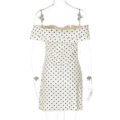 Polka Dot Off-Shoulder Mini Dress