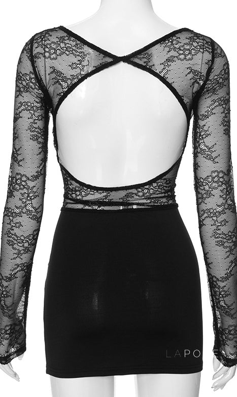 Samayah Lace Bodycon Mini Dress
