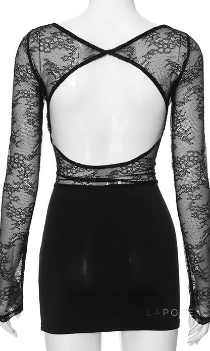 Samayah Lace Bodycon Mini Dress