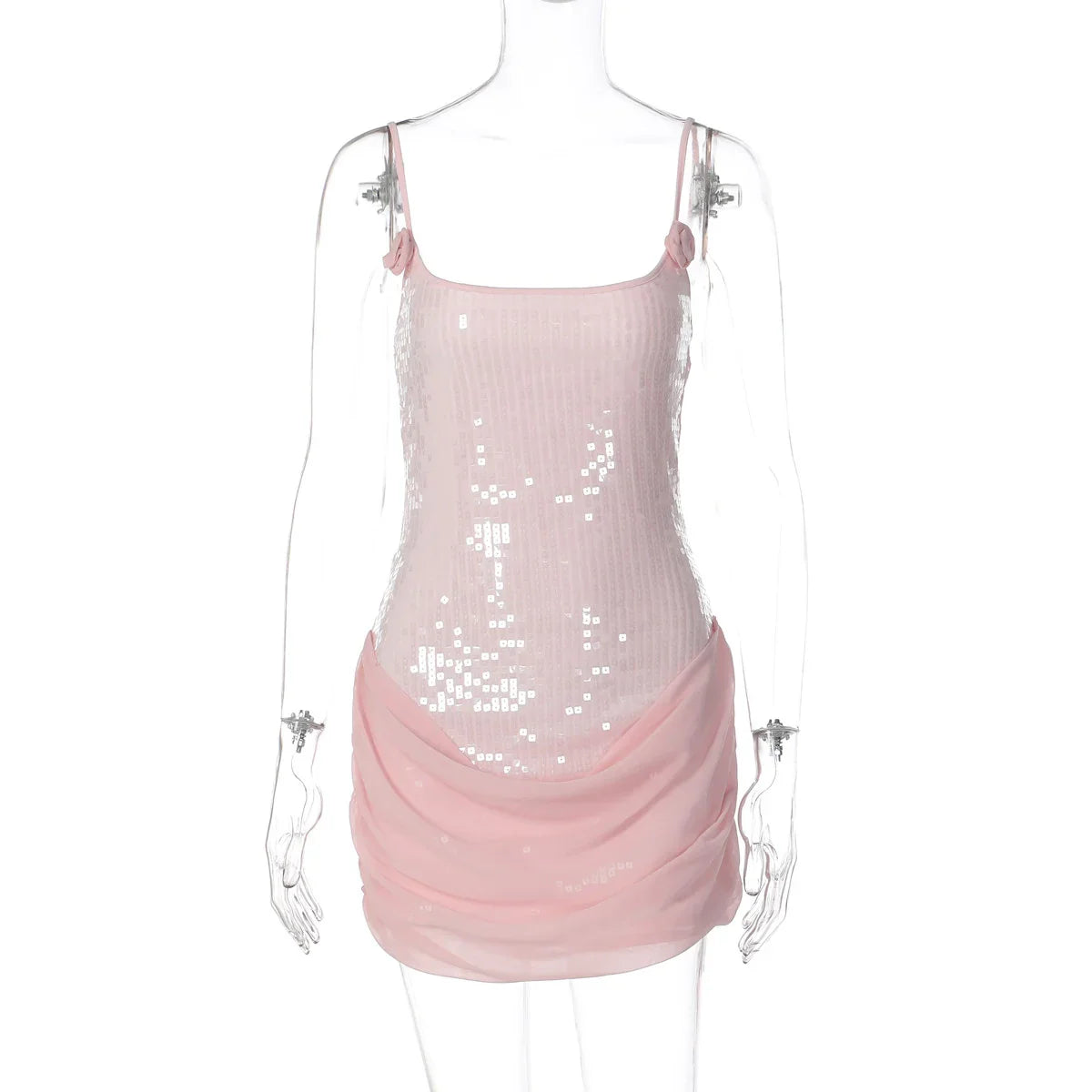 Sequin Floral Bodycon Mini Dress