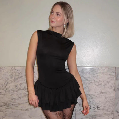 Shae Contrast Floral Mini Dress