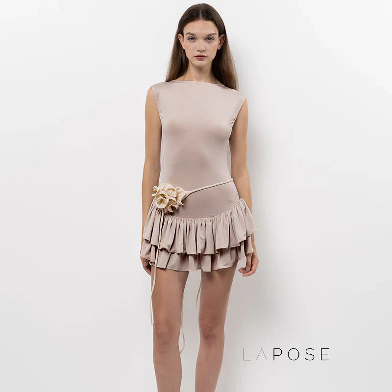 Shae Contrast Floral Mini Dress