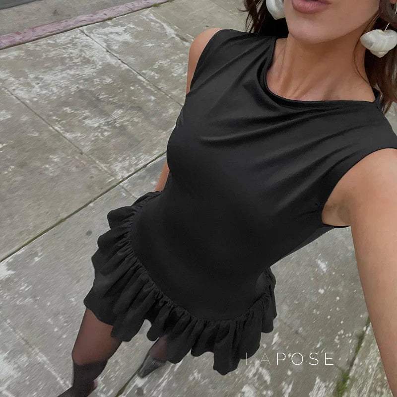 Shae Contrast Floral Mini Dress