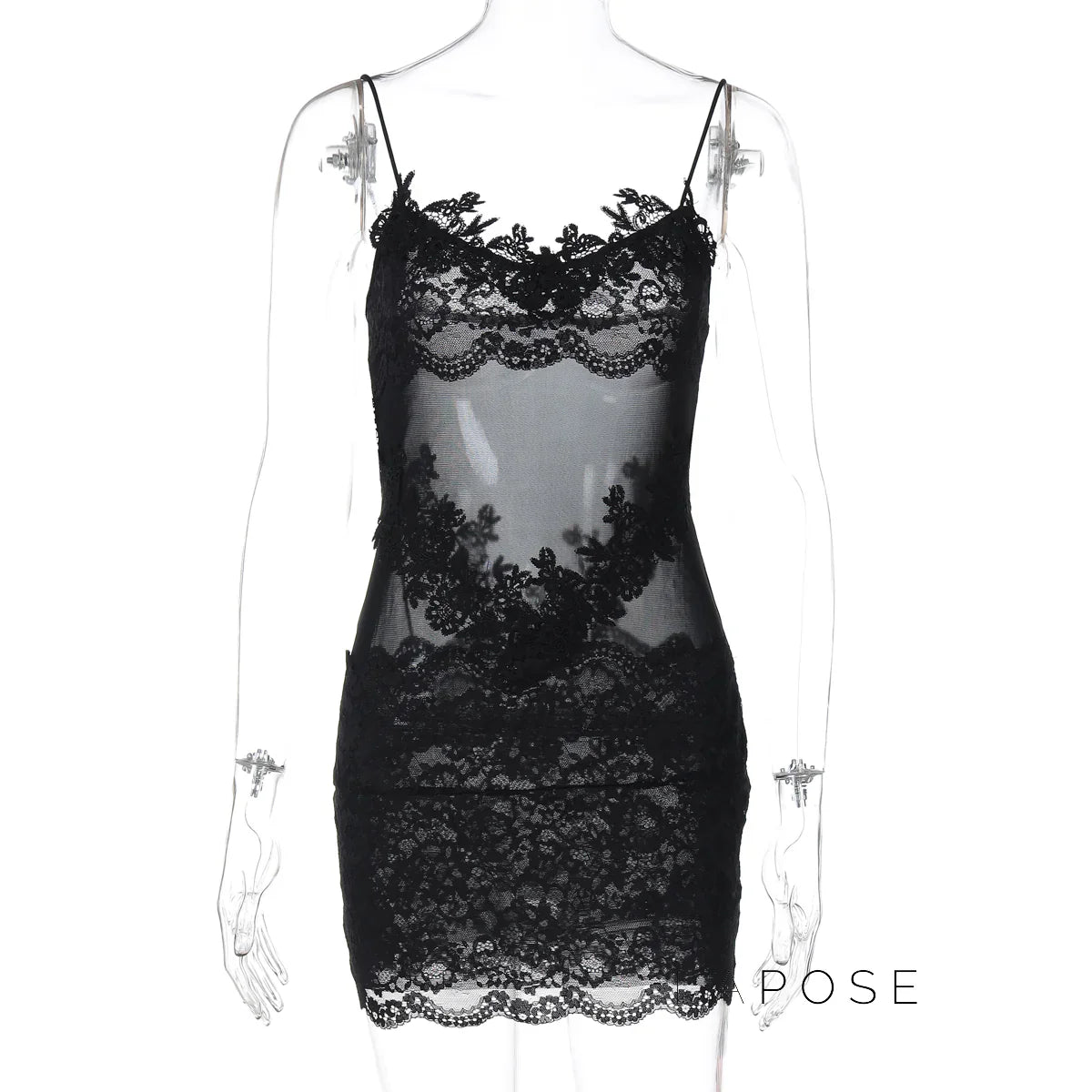 Whitleigh Lace Mesh Mini Dress