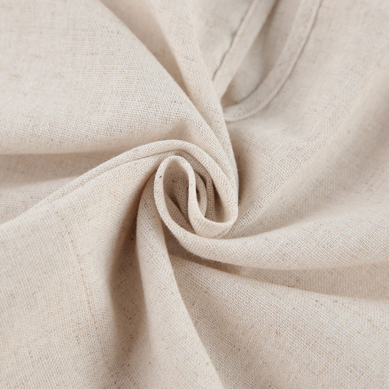 Women Casual Fashion Solid Color Cotton Linen Sleeveless Blouse And Pants Vacation Set