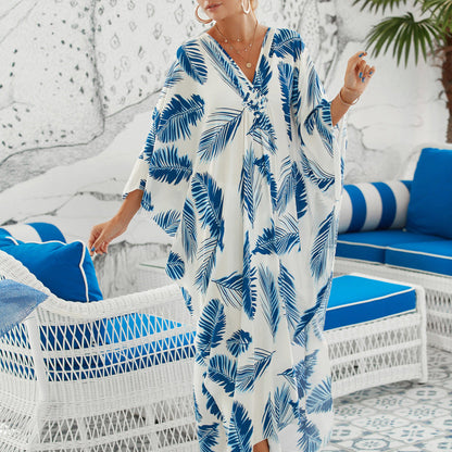 Summer Vacation Women Casual Beach Swimwear Outer Blouse Coverup Dress