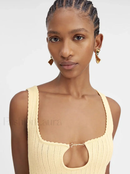 Minimalist Knit Party Mini Dress