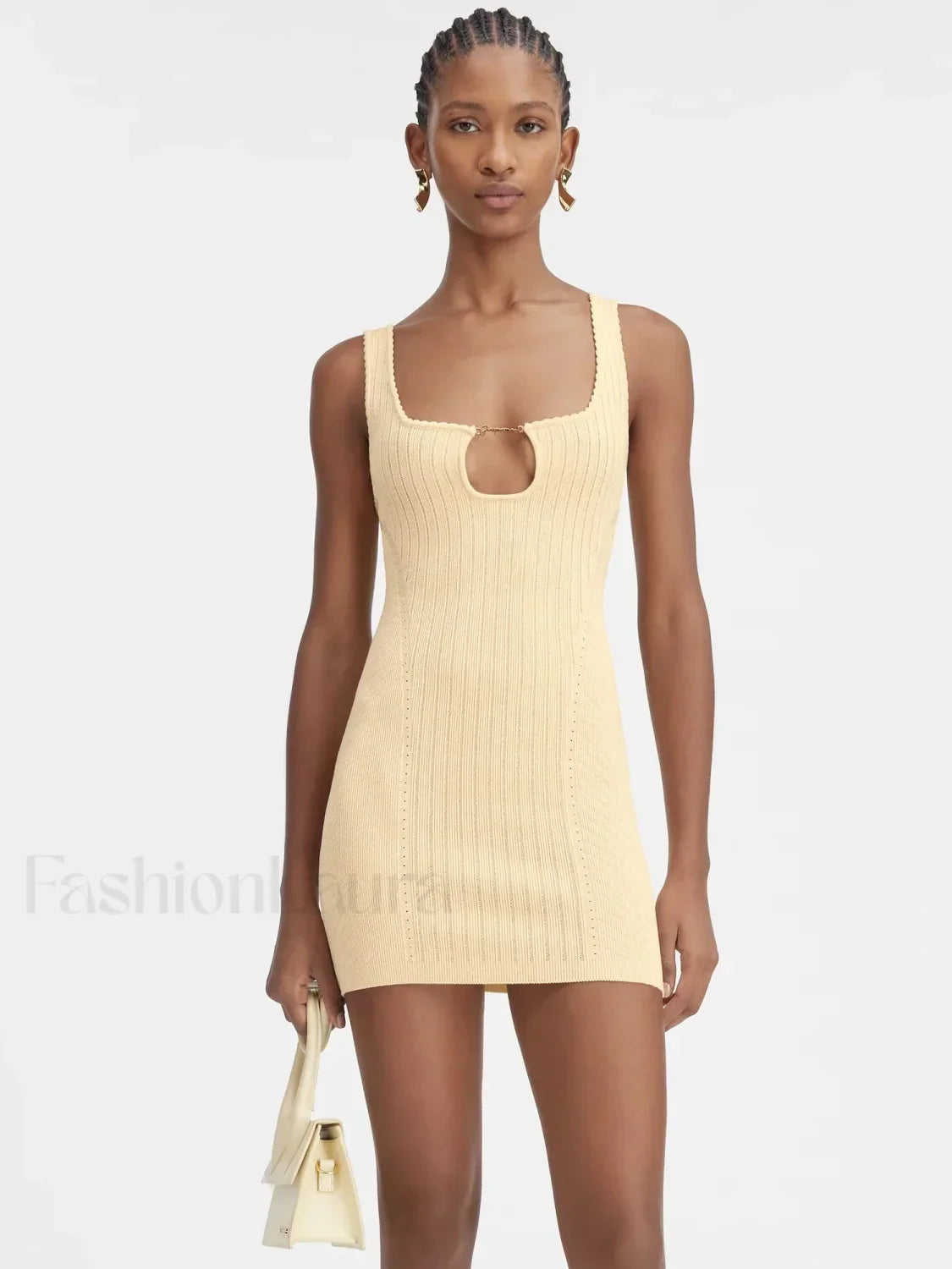 Minimalist Knit Party Mini Dress
