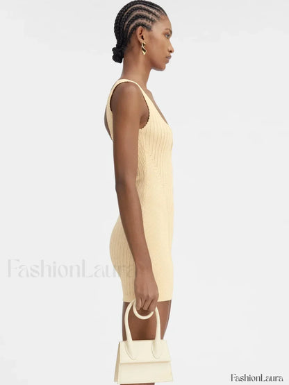 Minimalist Knit Party Mini Dress