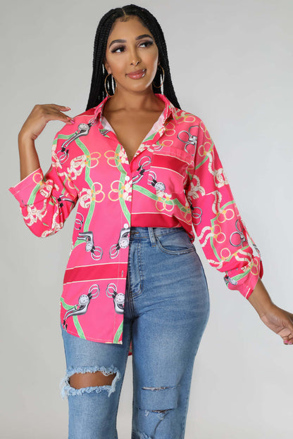 Women Casual Office Summer Lapel Long Sleeve Plaid Printed Blouse