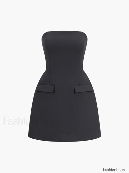 Solid Tube Mini Dress