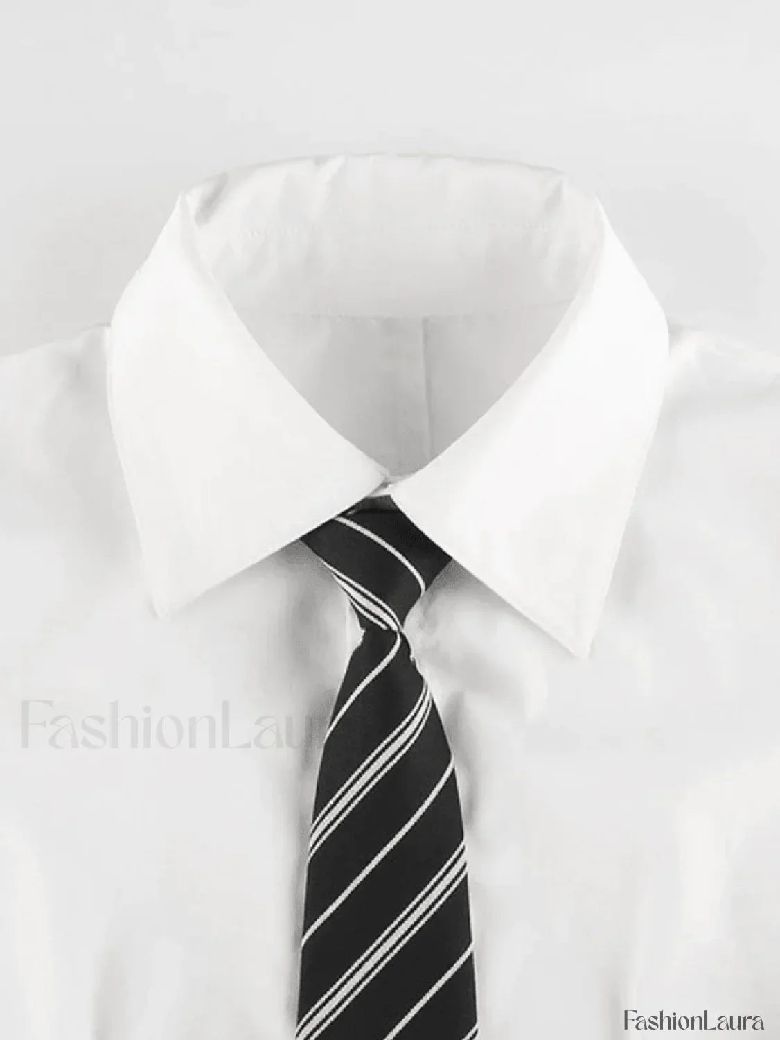 Tie Design White Cropped Blouse