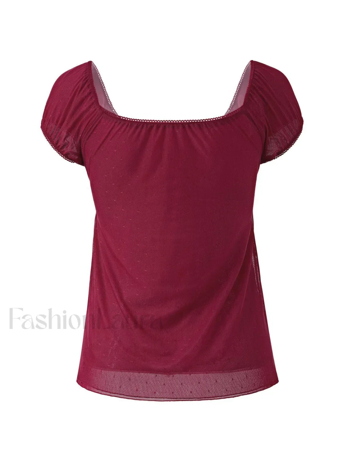 Vintage Tie Front Lace Trim Blouse