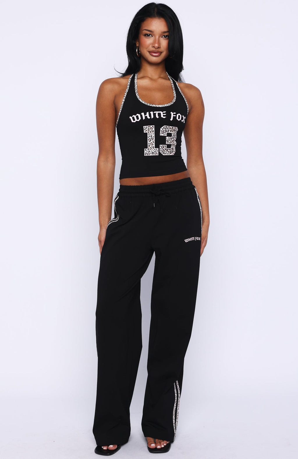 Boss Babe Vibes Halter Top Black