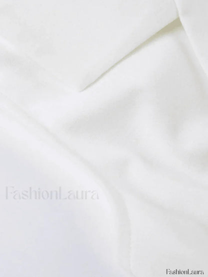 White Sleeveless Button Front Blouse